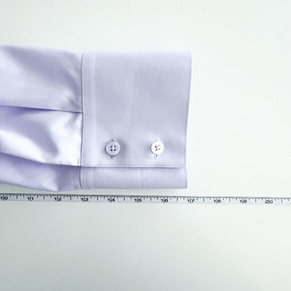 Jones & Co. Womens Blouse Long Sleeve Button Front Relaxed Fit Light Purple 18W - Picture 6 of 7